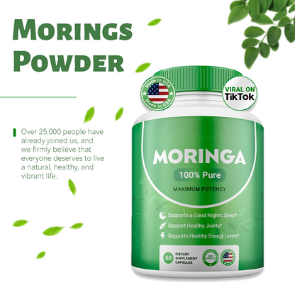 🎄 Christmas Sale 🎁 Moringa Powder Capsules – Boost Immunity, Improve Sleep, and Enhance Overall Health!